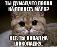 Ты думал,что попал на планету Марс? Нет, ты попал на шоколадку..