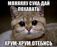 мяяяяяу сука дай похавать хрум-хрум отебись