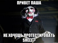 ПРИВЕТ ПАША НЕ ХОЧЕШЬ ПРОТЕСТИРОВАТЬ SHELL ?