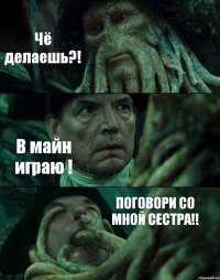 Чё делаешь?! В майн играю ! ПОГОВОРИ СО МНОЙ СЕСТРА!!