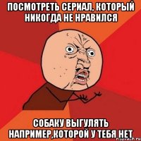 посмотреть сериал, который никогда не нравился собаку выгулять например,которой у тебя нет