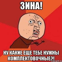 Зина! Ну какие еще тебе нужны комплектовочные?!