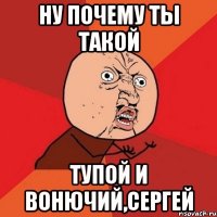 ну почему ты такой тупой и вонючий,Сергей