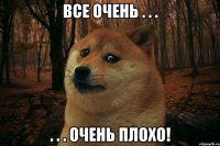 Все очень . . . . . . очень плохо!