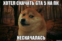 Хотел скачать GTA 5 на ПК нескачалась