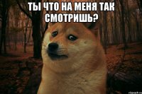 Ты что на меня так смотришь? 