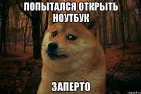 попытался открыть ноутбук заперто