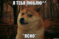 Я тебя люблю^^ "Ясно"