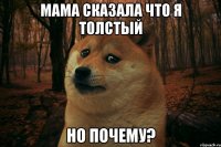 мама сказала что я толстый но почему?