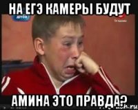 на егэ камеры будут амина это правда?