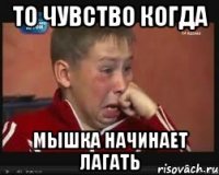то чувство когда мышка начинает лагать