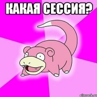 Какая сессия? 