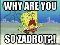 Why are you so ZADROT?!