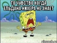 то чувство когда Ельдана нихера не знает 