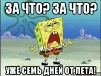 За что? За что? Уже семь дней от лета!