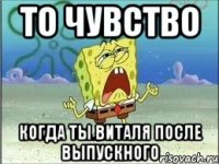 то чувство когда ты виталя после выпускного