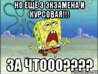 НО ЕЩЁ 3 экзамена и курсовая!!! ЗА ЧТООО????