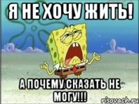 я не хочу жить! а почему сказать не могу!!!