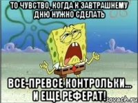 то чувство, когда к завтрашнему дню нужно сделать все-превсе контрольки... и еще реферат!