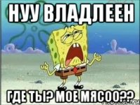 нуу Владлеен где ты? мое мясоо??