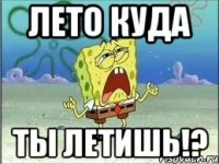 Лето куда Ты летишь!?