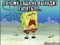 Почему Саша не выходит гулять??... 