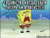 То чувство когда тебе в лагерь аж в августе;(( 