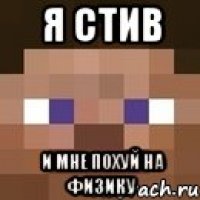 Я Стив И мне похуй на физику