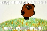 Люка, странный предмет вроде черная, а вроде и нет)))