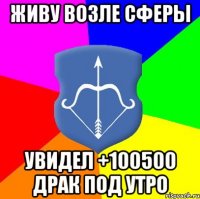 Живу возле сферы увидел +100500 драк под утро
