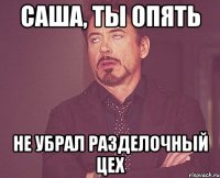 Саша, ты опять не убрал разделочный цех
