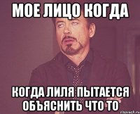 мое лицо когда когда лиля пытается объяснить что то