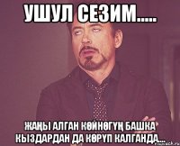 Ушул сезим..... жаңы алган көйнөгүң башка кыздардан да көрүп калганда....