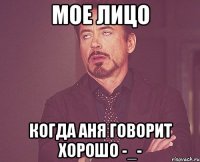 Мое лицо Когда Аня говорит Хорошо -_-