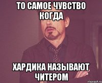ТО САМОЕ ЧУВСТВО КОГДА ХАРДИКА НАЗЫВАЮТ ЧИТЕРОМ