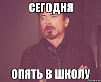 сегодня опять в школу