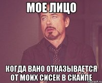 Мое лицо когда Вано отказывается от моих сисек в скайпе