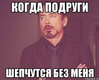 когда подруги шепчутся без меня