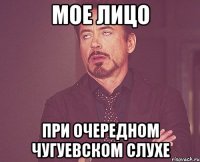 мое лицо при очередном чугуевском слухе