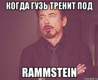 когда Гузь тренит под Rammstein