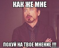 Как же мне ПОХУЙ на твое мнение !!!