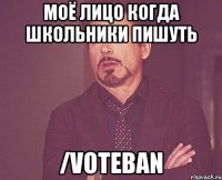 Моё лицо когда школьники пишуть /voteban