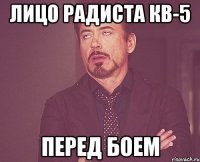 лицо радиста кв-5 перед боем