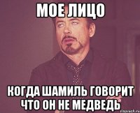 Мое лицо Когда шамиль говорит что он не медведь
