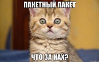 Пакетный пакет Что за нах?