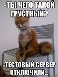 -Ты чего такой грустный? -Тестовый сервер отключили...