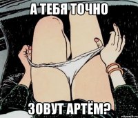 А ТЕБЯ ТОЧНО ЗОВУТ АРТЁМ?