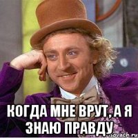  Когда мне врут, а я знаю правду