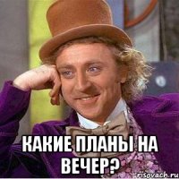  какие планы на вечер?