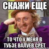 Скажи еще То что у меня в тубзе валуев срет